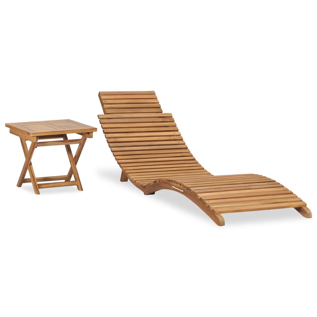 vidaXL 3-Piece Folding Lounge Set Solid Teak Wood