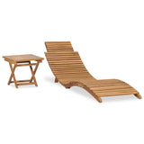vidaXL 3-Piece Folding Lounge Set Solid Teak Wood
