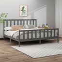 vidaXL Bedframe massief grenenhout zwart 180x200 cm