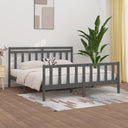 vidaXL Bedframe massief grenenhout zwart 100x200 cm