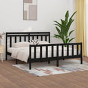 vidaXL Bedframe massief grenenhout zwart 100x200 cm
