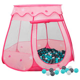 vidaXL Tente pour enfants avec 250 balles 102x102x82 cm rose