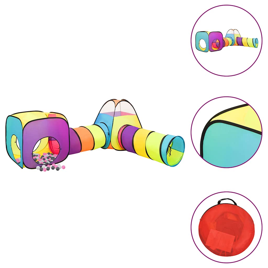 vidaXL Tente pour enfants avec 250 balles 190x264x90 cm meerkleurig