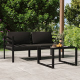 vidaXL 4-delige Loungeset met kussens aluminium antracietkleurig
