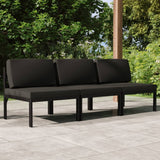 vidaXL 4-delige Loungeset met kussens aluminium antracietkleurig