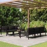 vidaXL 6-delige Loungeset met kussens aluminium antracietkleurig