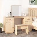 vidaXL Kaptafelset avec miroir massif vert foncé