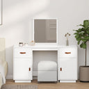 vidaXL Kaptafelset avec miroir massif vert foncé