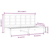 vidaXL Slaapbank zonder matras 80x200 cm massief grenenhout wit