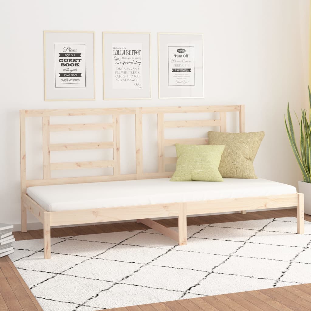 vidaXL Slaapbank zonder matras 90x200 cm massief grenenhout