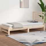 vidaXL Slaapbank uitschuifbaar 2x(90x200) cm massief grenenhout