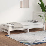 vidaXL Slaapbank uitschuifbaar 2x(90x200) cm massief grenenhout