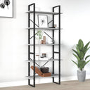 vidaXL Bookcase with 5 Shelves 40x30x175 cm Engineered Wood White