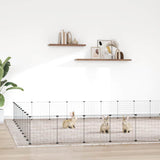vidaXL Pet Playpen with 8 Panels, Black, 35x35 cm, Steel