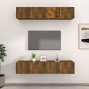 vidaXL Tv-meubels 4 st 80x30x30 cm bewerkt hout wit