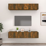vidaXL Tv-meubels 4 st 80x30x30 cm bewerkt hout wit