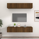 vidaXL Tv-meubels 4 st 80x30x30 cm bewerkt hout wit
