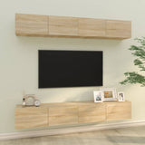 vidaXL Tv-meubels 4 st 80x30x30 cm bewerkt hout wit