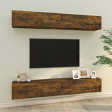vidaXL Tv-meubels 4 st 80x30x30 cm bewerkt hout wit