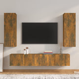 vidaXL 4-delige Tv-meubelset bewerkt hout wit
