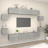 vidaXL 8-Piece TV Cabinet Set Engineered Wood White