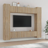 vidaXL 8-delige Tv-meubelset bewerkt hout wit