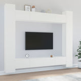 vidaXL 8-delige Tv-meubelset bewerkt hout wit