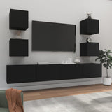 vidaXL 6-Piece TV Cabinet Set Engineered Wood White