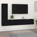 vidaXL 4-delige Tv-meubelset bewerkt hout wit