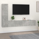 vidaXL 4-delige Tv-meubelset bewerkt hout wit