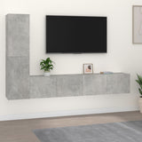 vidaXL 4-delige Tv-meubelset bewerkt hout wit