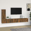 vidaXL 4-delige Tv-meubelset bewerkt hout wit