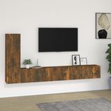 vidaXL 4-delige Tv-meubelset bewerkt hout wit