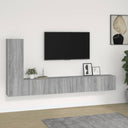 vidaXL 4-delige Tv-meubelset bewerkt hout wit