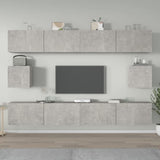vidaXL 6-delige Tv-meubelset bewerkt hout wit