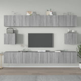 vidaXL 6-delige Tv-meubelset bewerkt hout wit