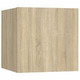 vidaXL 8-delige Tv-meubelset bewerkt hout wit