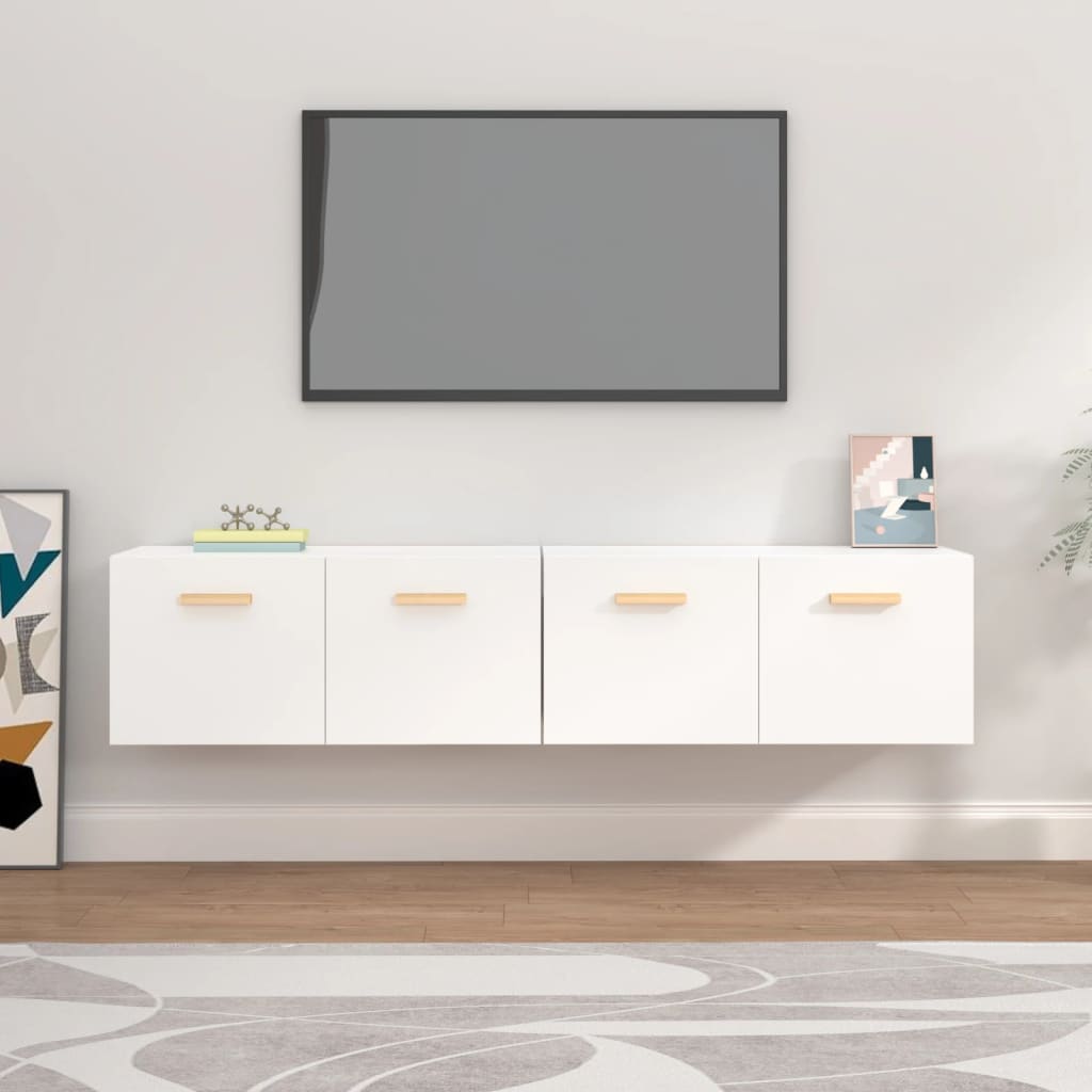 vidaXL Wandkasten 2 st 60x36,5x35 cm bewerkt hout gerookt eikenkleurig