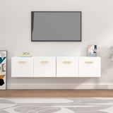 vidaXL Wandkasten 2 st 60x36,5x35 cm bewerkt hout gerookt eikenkleurig