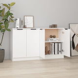 vidaXL Dressoirs 2 st 60x30x70 cm bewerkt hout wit