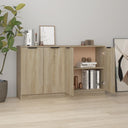 vidaXL Dressoirs 2 st 60x30x70 cm bewerkt hout wit