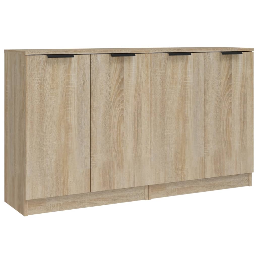 vidaXL Dressoirs 2 st 60x30x70 cm bewerkt hout wit