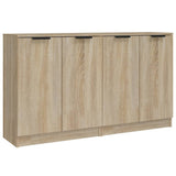 vidaXL Dressoirs 2 st 60x30x70 cm bewerkt hout wit