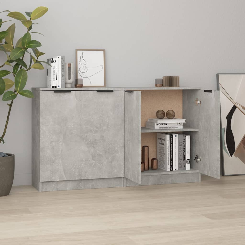vidaXL Dressoirs 2 st 60x30x70 cm bewerkt hout wit