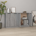 vidaXL Dressoirs 2 st 60x30x70 cm bewerkt hout wit