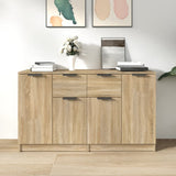 vidaXL Dressoirs 2 st 60x30x70 cm bewerkt hout wit