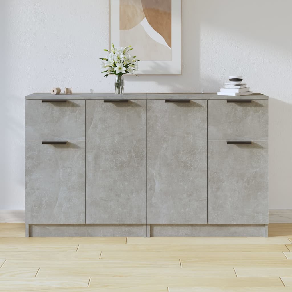 vidaXL Dressoirs 2 st 60x30x70 cm bewerkt hout wit