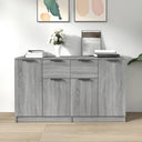 vidaXL Dressoirs 2 st 60x30x70 cm bewerkt hout wit