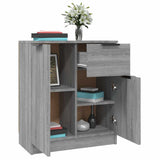 vidaXL Dressoirs 2 st 60x30x70 cm bewerkt hout wit