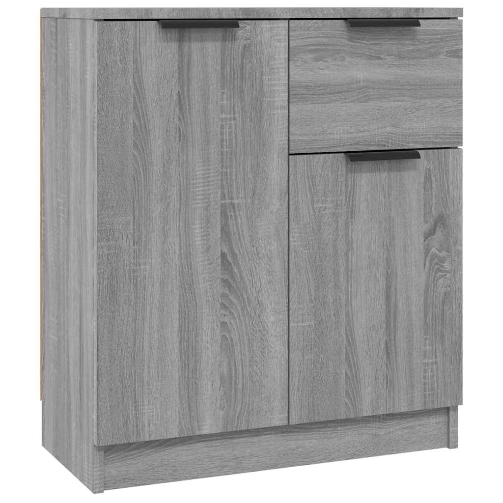 vidaXL Dressoirs 2 st 60x30x70 cm bewerkt hout wit